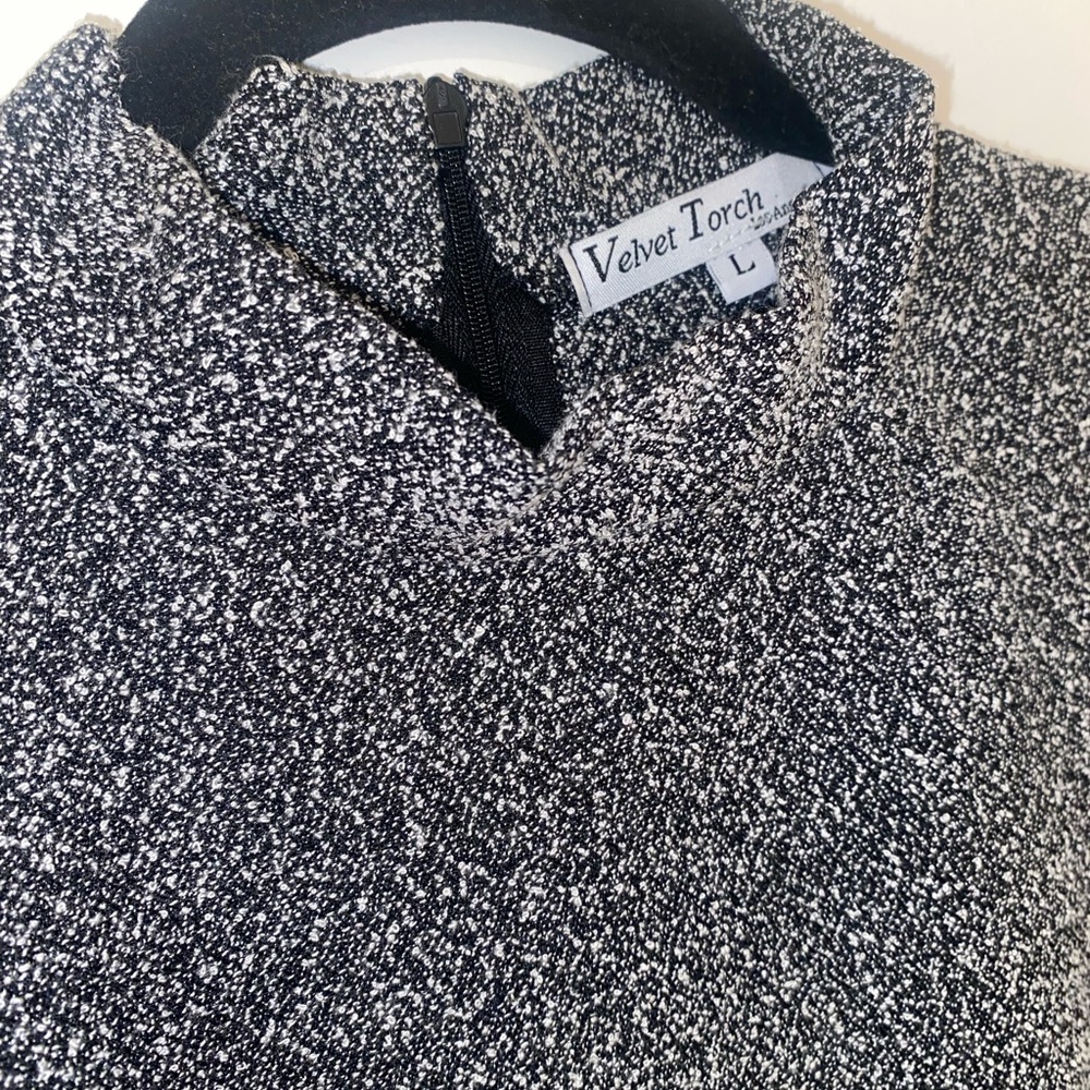 NWT Velvet Torch flare grey dress